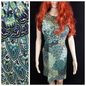 _EUC Pecock Pecock Paisley Dress in Green Shades